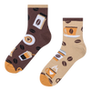 Chaussettes mi-mollet rigolotes Café matinal
