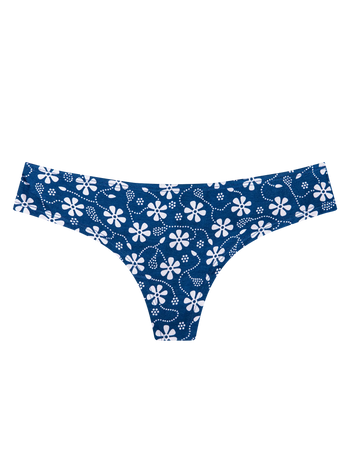 Culotte brésilienne rigolote pour femmes Bleu