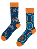 Chaussettes rigolotes Bicyclette orange
