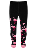 Collants rigolos pour enfants Flamants et cœurs