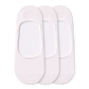 Paquet de 3 paires de chaussettes invisibles blanches classiques en coton