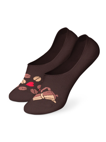 Chaussettes invisibles rigolotes Amour du café