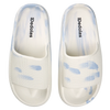 Claquettes à plateforme en marbre beige et bleu clair pour femmes