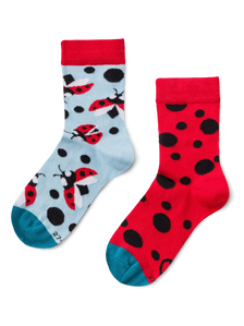 Chaussettes rigolotes pour enfants Coccinelles et points