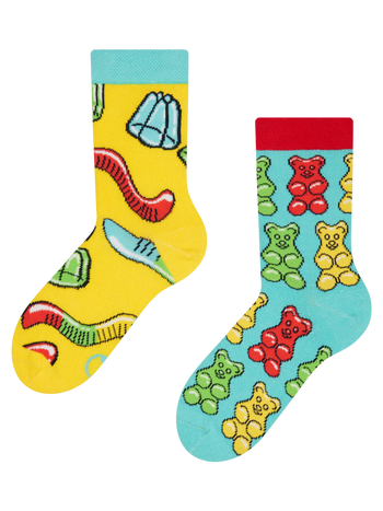 Chaussettes rigolotes pour enfants Oursons en bonbon