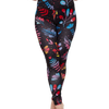 Legging de sport rigolo Fleurs de néon