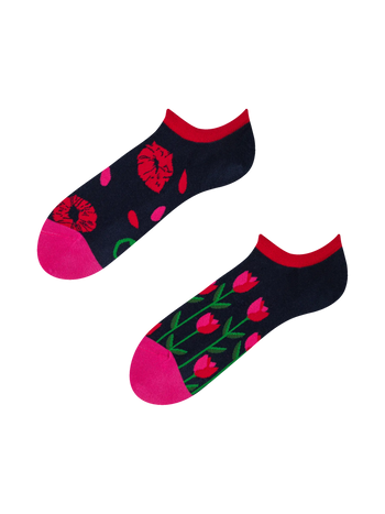 Socquettes rigolotes pour baskets Lèvres de tulipe