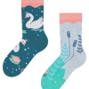 Chaussettes rigolotes pour enfants Cygnes