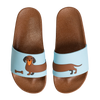 Sandales rigolotes pour enfants Teckel à poil long