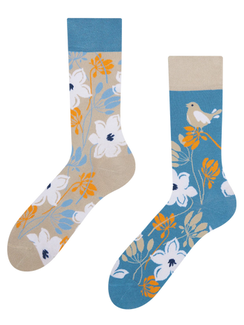 Chaussettes rigolotes en fibres de bambou Nature se réveille