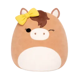 Peluche Squishmallows de 13 cm Tomar le cheval brun qui cligne de l'œil