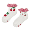 Chaussettes cutecore pour filles Cerises pour pique-nique