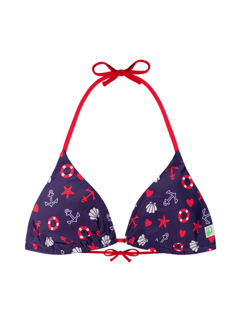 Haut de bikini triangulaire rigolo Ambiance maritime