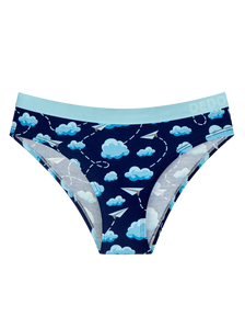 Culotte en modal pour femmes Avions en papier et nuages