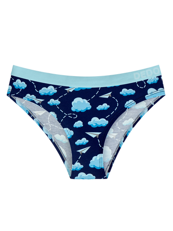 Culotte en modal pour femmes Avions en papier et nuages