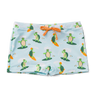 Short de bain élastique rigolo pour enfants Tortue le surfeur