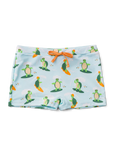 Short de bain élastique rigolo pour enfants Tortue le surfeur