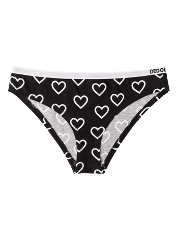 Culotte rigolote pour femmes Cœurs noirs et blancs