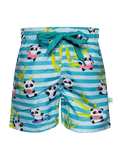 Short de bain rigolo pour garçons Panda en vacances