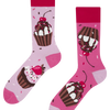 Chaussettes rigolotes Muffins rose