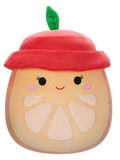 Peluche Squishmallows de 30 cm Celia la tranche d’orange au chapeau rouge