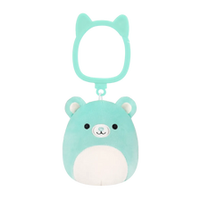 Porte-clés peluche Squishmallows de 9 cm Belinda l'ours bleu sarcelle