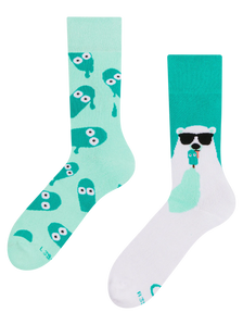 Chaussettes chaudes rigolotes Ours et sucettes glacées