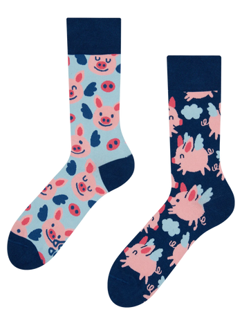 Chaussettes rigolotes Cochons volants
