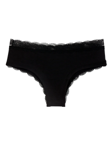Culotte en dentelle hipster noire véritable pour femmes