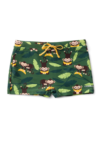 Short de bain élastique rigolo pour enfants Singe dans la jungle