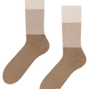 Chaussettes chaudes tricolores beiges
