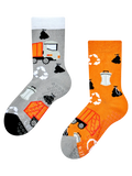 Chaussettes antidérapantes pour enfants Camion à ordures