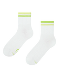 Chaussettes mi-mollet à rayures vert citron
