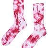 Chaussettes côtelées tie-dye bordeaux