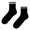 Chaussettes mi-mollet à rayures noires et blanches
