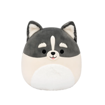 Peluche Squishmallows de 30 cm Paolo le Pomsky gris et blanc