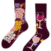 Chaussettes rigolotes Vin rouge