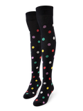 Chaussettes rigolotes hautes au-dessus des genoux Points partout