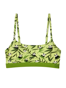Bralette rigolote en modal pour femmes Panda et bambou