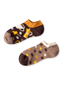 Socquettes rigolotes pour baskets Grains de café