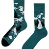 Chaussettes rigolotes en fibres de bambou Loup et lune