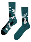 Chaussettes rigolotes en fibres de bambou Loup et lune