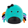 Peluche Squishmallows de 20 cm Cheryl l'araignée sarcelle au ventre et au nœud pailletés