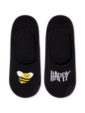 Chaussettes invisibles rigolotes Abeille heureuse