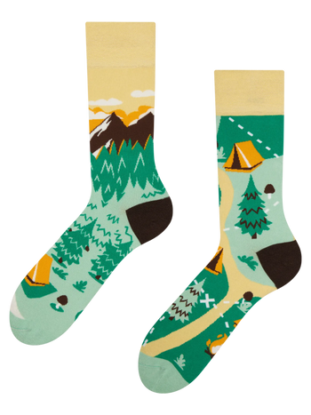Chaussettes rigolotes Camp de montagnes