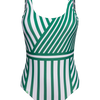Maillot de bain une pièce rigolo Rayures vertes