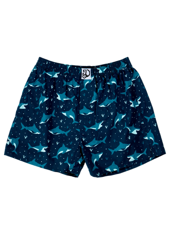 Caleçon rigolo pour hommes Requin Bleu