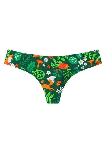Culotte brésilienne rigolote pour femmes Animaux de la forêt