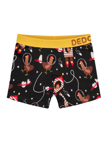Boxer rigolo pour garçons Poule astronaute