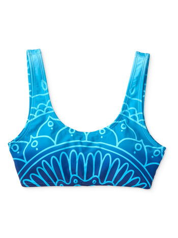 Haut de bikini de sport rigolo Mandala aquatique